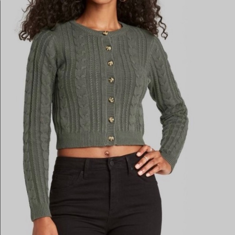 Women's Cable Knit Cardigan - Wild Fable